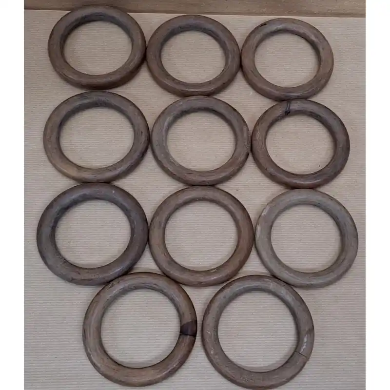 11 aros de madera – Anillas para cortinaje, siglo XIX Ordena Ya