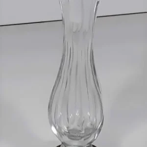 VIOLETERO. CRISTAL TALLADO. BASE EN PLATA. ESPAÑA. CIRCA 1950. Novedad