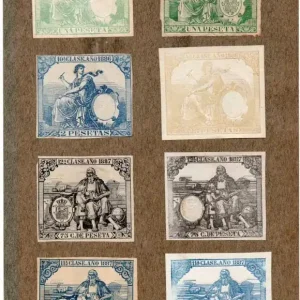 Disponible Ahora NUM016 LOTE DE 8 SELLOS FISCALES. ESPAÑA. DE 1886 A 1887