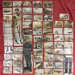 Precio Bajo 4 COLECCIONES DE CROMOS (72 UDS) GUERRA EUROPEA, BELGICA, AUSTRIA, SERVIA RUSIA. SIGLO XX